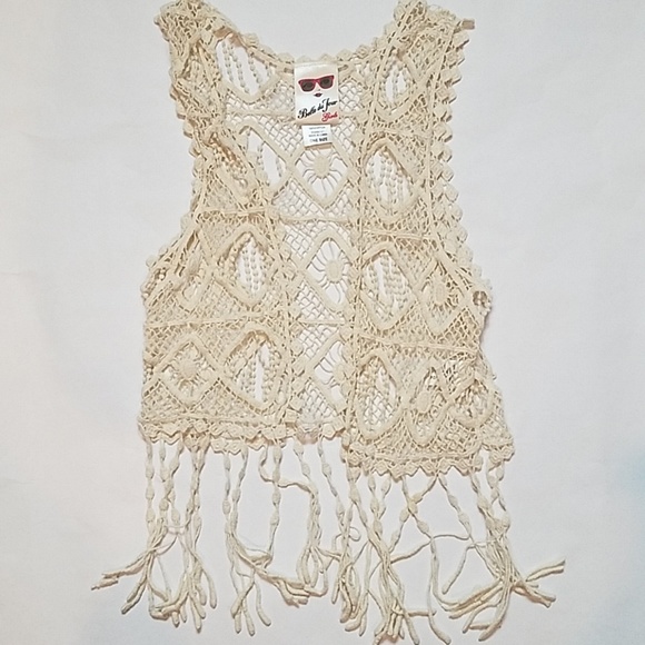 Belle Du Jour Other - belle du jour boho vest lace girls one size